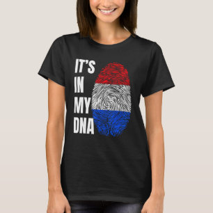 Fingerprint DNA Biometrie Holland Flaggen Niederla T-Shirt