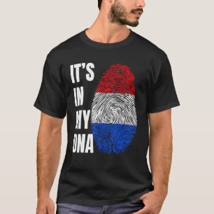 Fingerprint DNA Biometrie Holland Flaggen Niederla T-Shirt