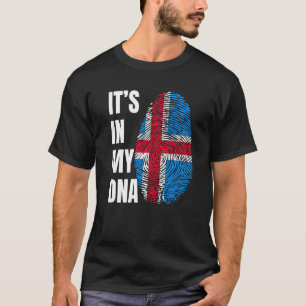 Fingerprint DNA Biometrie Island Flag T-Shirt