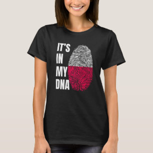 Fingerprint DNA Biometrie Polnische Flagge Polen T-Shirt