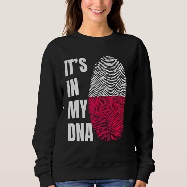 Fingerprint DNA Biometry Polish Flag Poland Sweatshirt (Vorderseite)