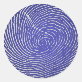 Fingerprint Grafik Runder Aufkleber