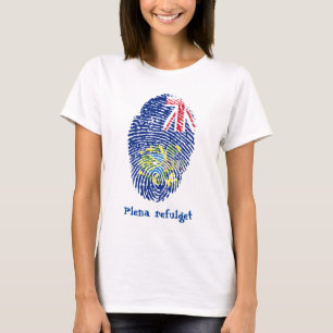 Fingerprint "Plena refulget" von Pitcairn Flag T-Shirt