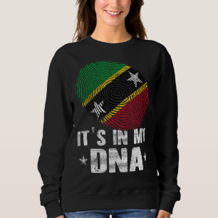 Fingerprint Saint Kitts und Nevis Flag Es ist in m Sweatshirt