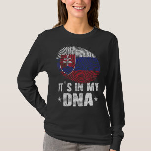 Fingerprint Slowakei-Flagge Es ist in meiner DNA T-Shirt