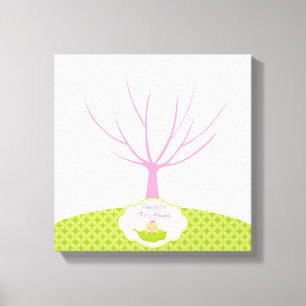 Fingerprint Tree Baby Shower Gästebuch Pea Pod