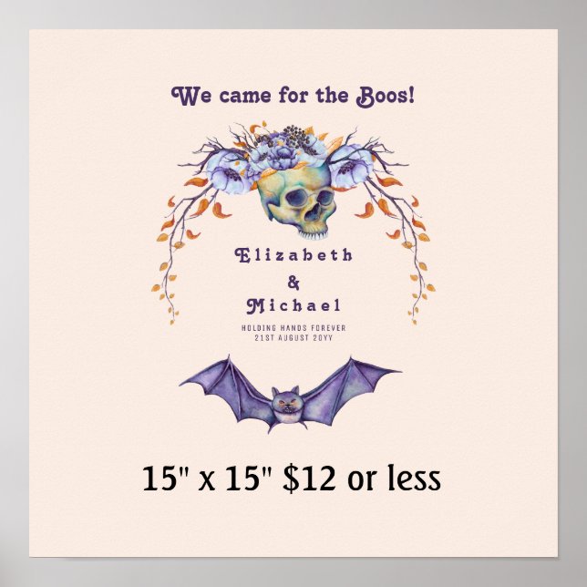 Fingerprint Tree Wreath Halloween BOOS Haushalt Poster (Vorne)