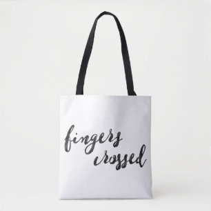 Fingers Crossed Typografie Tasche