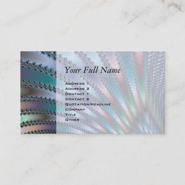 Fingers Fraktal Art Visitenkarte (Vorderseite)