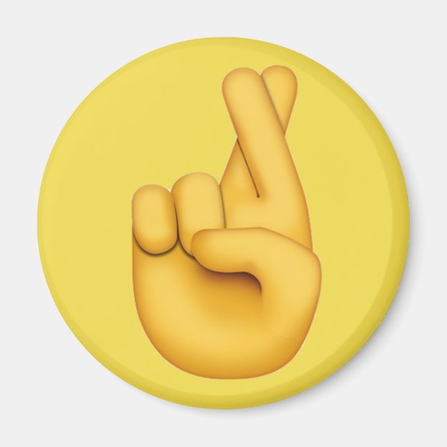 Fingers überquerten Emoji Magnet (Vorne)