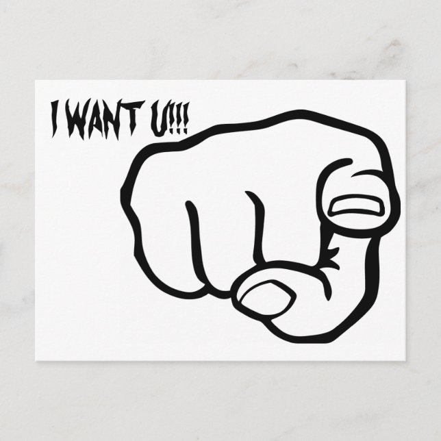 FingerZeigen Postkarte (Vorderseite)