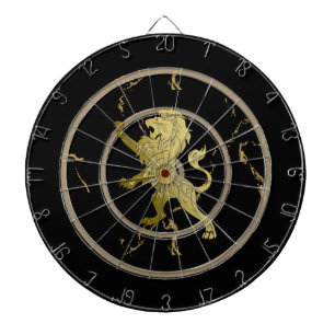 finishGolden Royal Lion Monogram Pickleball Paddel Dartscheibe