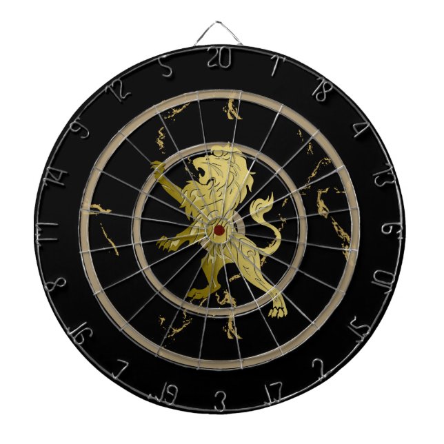 finishGolden Royal Lion Monogram Pickleball Paddel Dartscheibe (vorne)