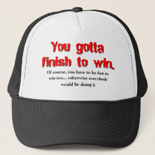 Finition pour gagner le casquette de casquette de