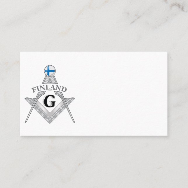Finland freemasonry sign visitenkarte (Vorderseite)