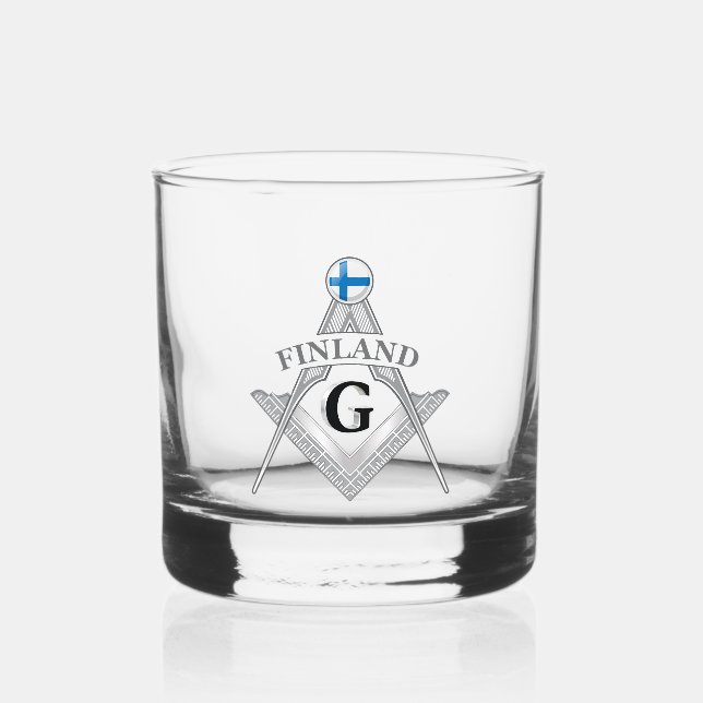 Finland freemasonry sign whiskyglas (Vorderseite)