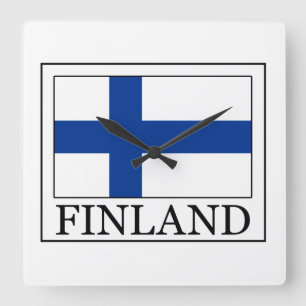 Finland wall clock quadratische wanduhr