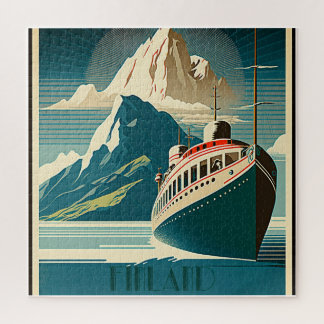Finlande Vintage voyage Art Puzzle