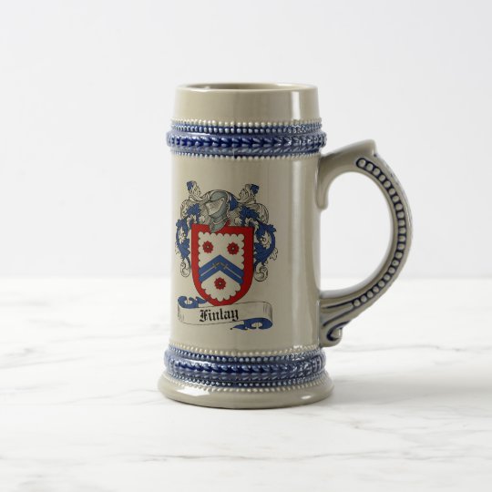 Finlay-Wappen Stein - Familienwappen Bierglas