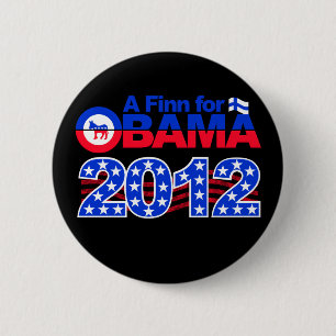 FINN FÜR OBAMA 2012 BUTTON
