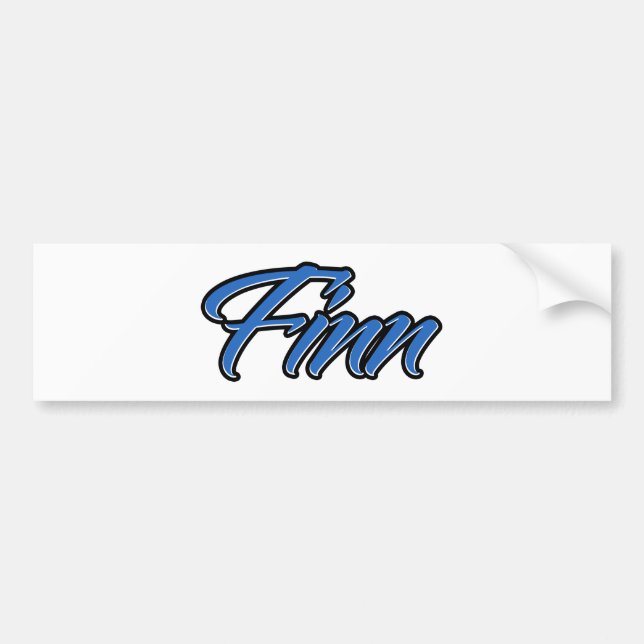 Finn Name blue Aufkleber Sticker Autoaufkleber (Vorne)