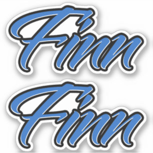 Finn Name blue Aufkleber Sticker Stickerset