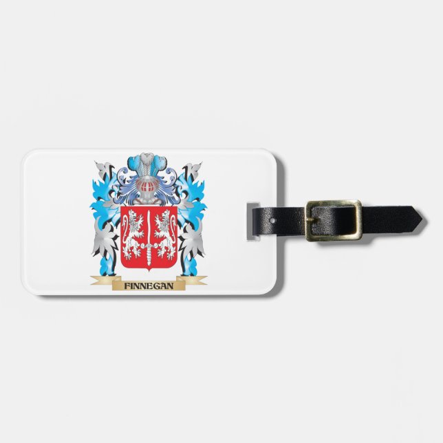 Finnegan Wappen - Familienwappen Gepäckanhänger (Vorderseite horizontal)