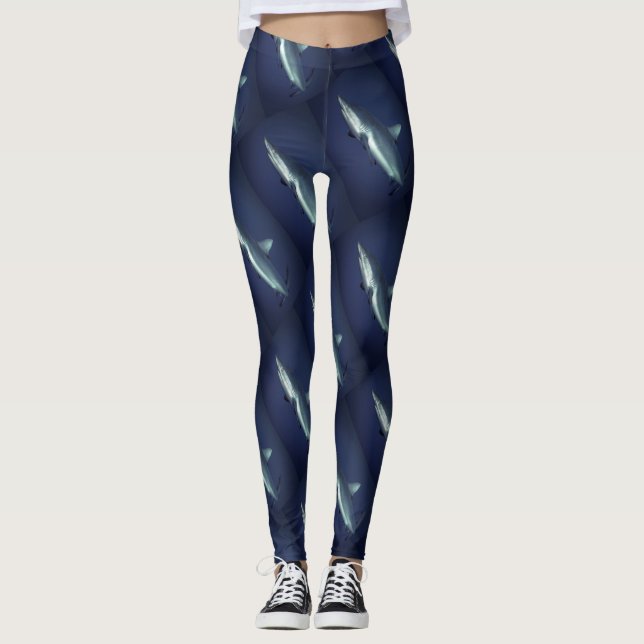 Finnen Fin: Cooles Haimuster Leggings (Vorderseite)