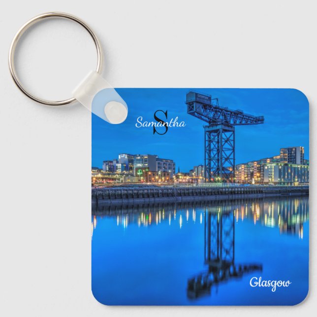 Finnieston Crane, Glasgow, Scotland Keyring Schlüsselanhänger (Vorderseite)