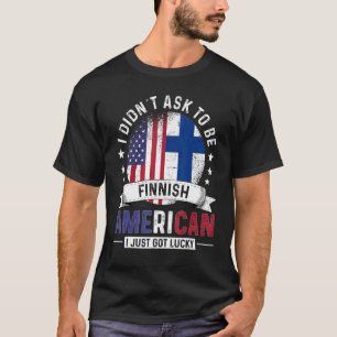 Finnisch-amerikanische Länder Flaggen Finnland Fla T-Shirt