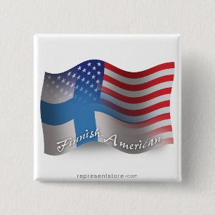 Finnisch-Amerikanische wellenartig bewegende Button