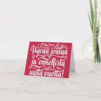 Finnisch frohe Weihnachten glücklich Neues Jahr. b