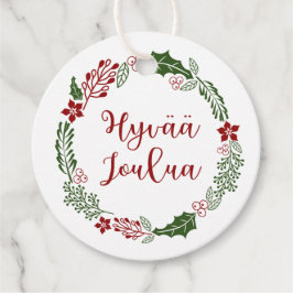 Finnisch frohe Weihnachten, Hyvää joulua, Custom Geschenkanhänger