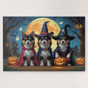 Finnisch Lapphund Hunde Pumpkin Halloween Funny