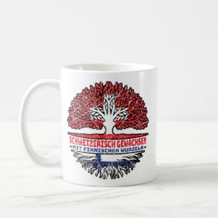 Finnisch Schweizer Schweiz Baum Wurzel Kaffeetasse