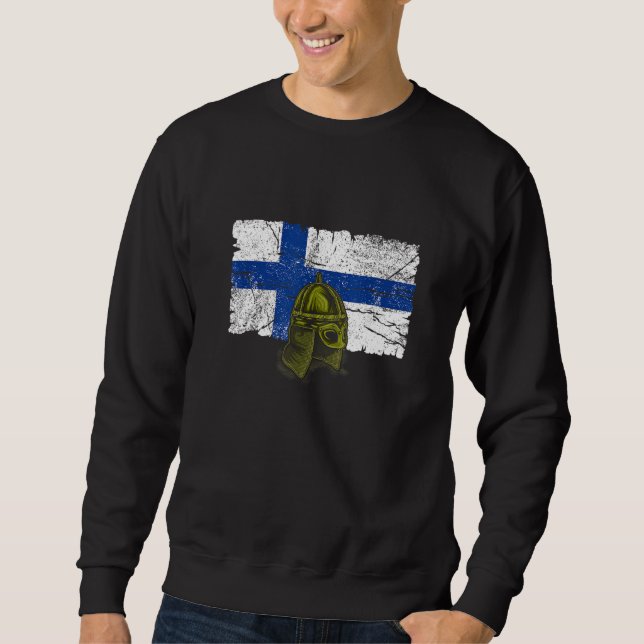 Finnisch Skandinavien Finn Finnland Susi Suomi Lap Sweatshirt (Vorderseite)
