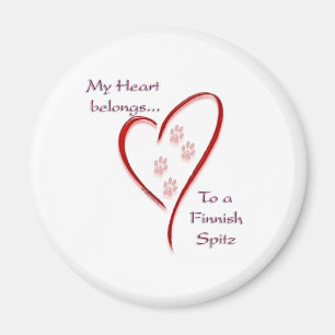 Finnisch Spitz Heart Belongs Magnet