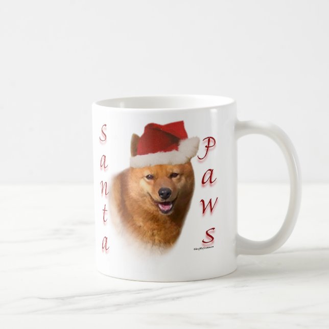 Finnisch Spitz Santa Paws Kaffeetasse (Rechts)