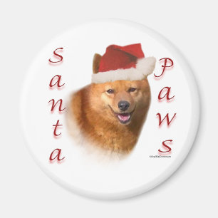 Finnisch Spitz Santa Paws Magnet