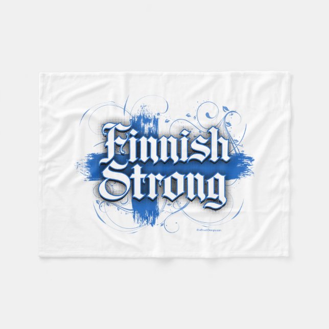 Finnisch Strong (Finnland) Fleecedecke (Vorderseite (Horizontal))