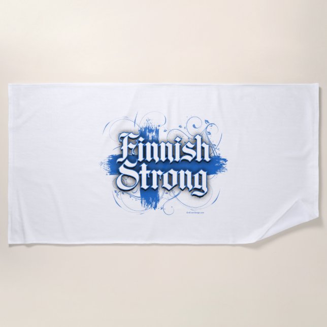 Finnisch Strong Strandtuch (Vorderseite)