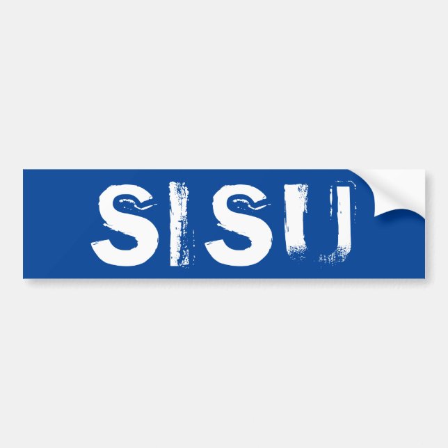 Finnische beunruhigte Schriftartart des SISU Autoaufkleber (Vorne)