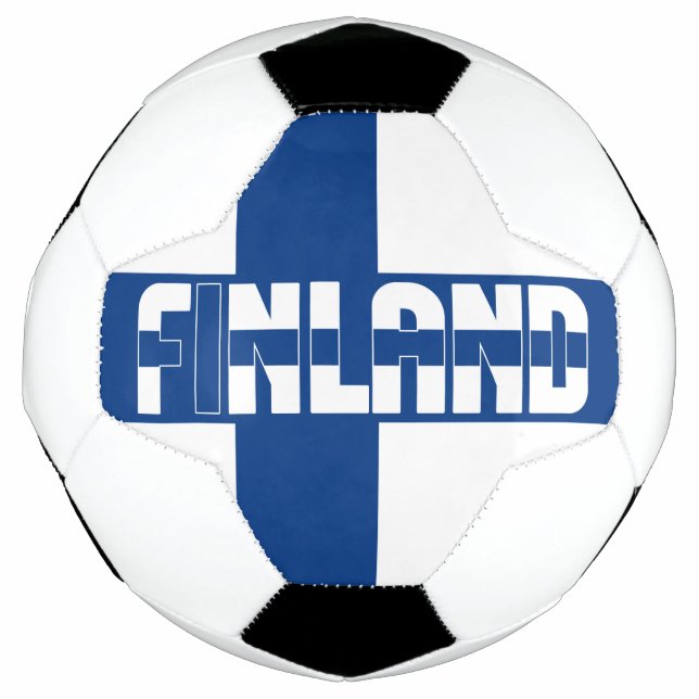 Finnische Flagge Adortable Patriotic Fußball (Vorderseite)