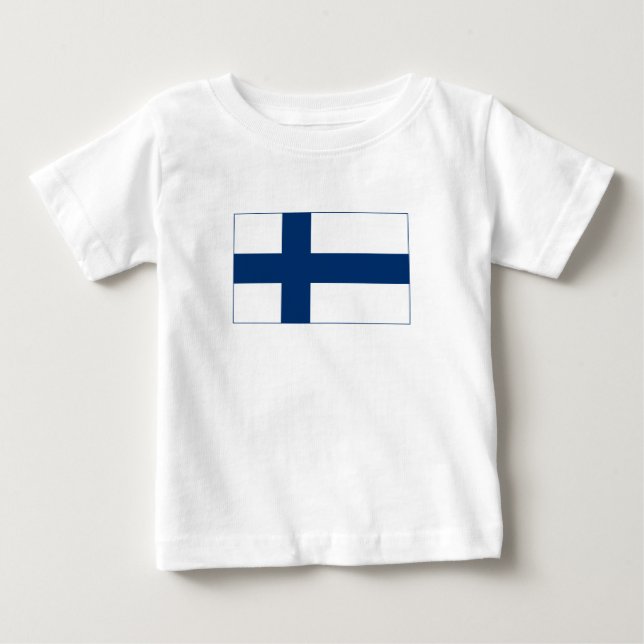Finnische Flagge Baby T-shirt (Vorderseite)