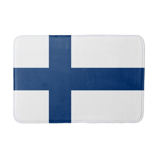 Finnische Flagge Badematte (Vorderseite)