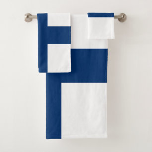 Finnische Flagge Badhandtuch Set