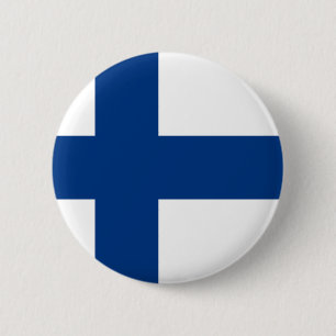 Finnische Flagge Button