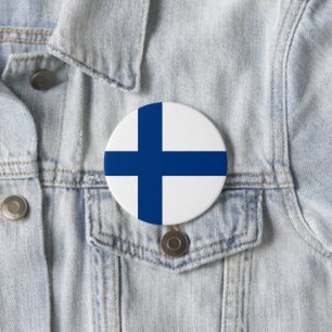 Finnische Flagge Button