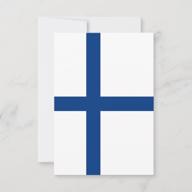 Finnische Flagge Dankeskarte (Vorderseite)