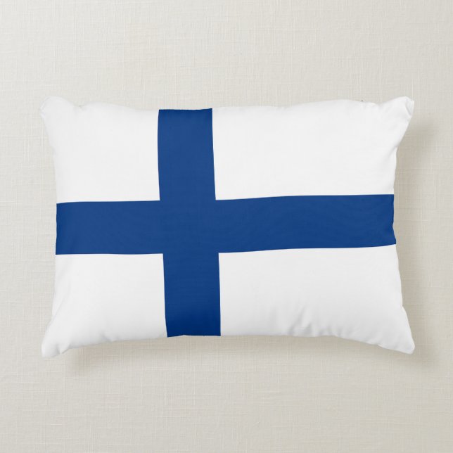 Finnische Flagge Dekokissen (Vorderseite)